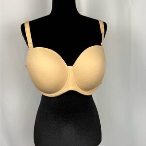 Comfort Choice Nude Full Coverage Bra Size 50B Supportive Smooth Cups